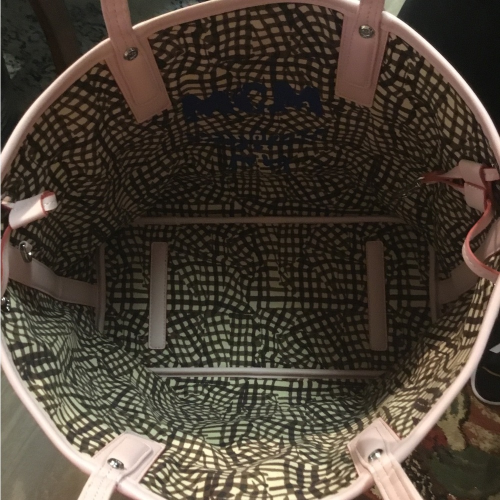 MCM Pink Visetos Monogram Tote Bag - Picture 10 of 15